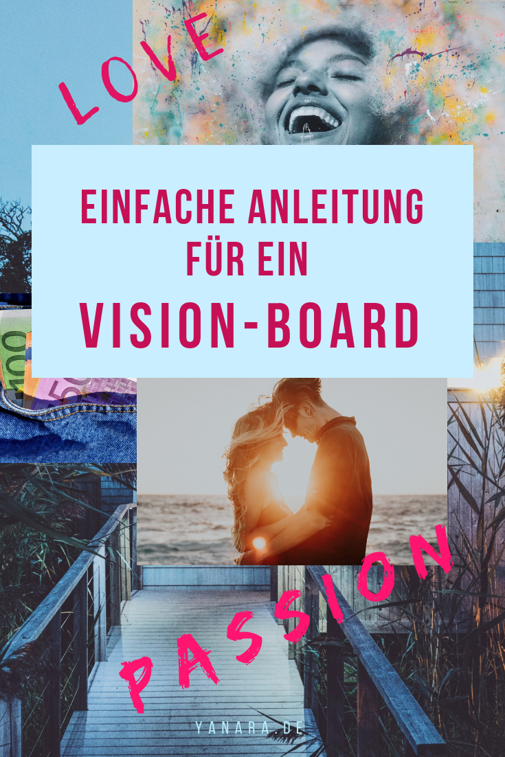 Wir Menschen sind visuelle Wesen. Nicht umsonst heißt es, Bilder sagen mehr als tausend Worte. Deshalb nutze die Kraft deines Unterbewusstseins. Ein Vision-Board ist eine der wirksamsten Methoden, um dein Unterbewusstsein anzuregen und mit deiner Vision in Kommunikation zu bleiben. #Wünsche #Vision #Vision-Board #Träume