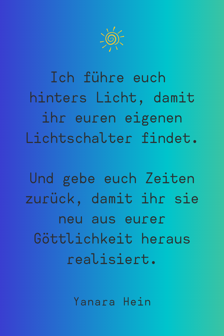  Unsere Göttlichkeit zu realisieren, ist ein Prozess, der an Intensität gewinnt. Es geschieht – hast du deine Bereitschaft dazu gegeben, ist deine göttliche Realität durch nichts aufzuhalten. Sie nimmt sich ihren Raum.